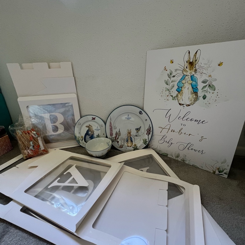 Peter Rabbit Baby Shower Decor Set